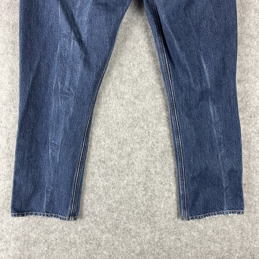 Frame Le Piper Jeans Womens 26 Blue Sky Cropped Mid Rise Rigid Cotton Distressed - Picture 12 of 16